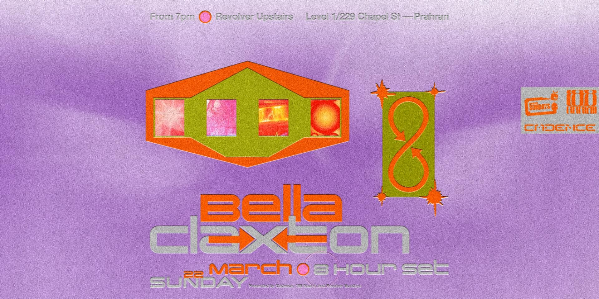 Bella Claxton (8hrs) — Cadence, 188 Naarm & Revolver Sundays
